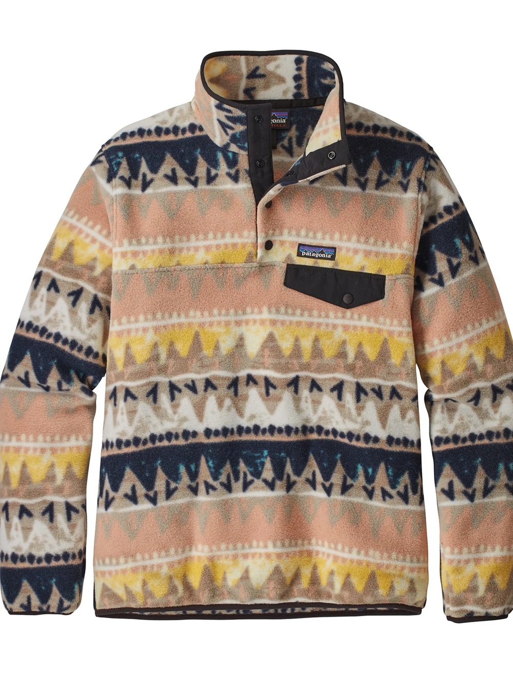 Patagonia Women's Med Snap- T Fleece Pullover RARE Bandicoot Marrow Print - Picture 2 of 5
